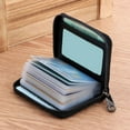 thumbnail image 3 of Large Wallets for Women Extra Capacity,Credit Card Holder with 20 Card Slots Zip Leather Card Case for Name ID Card Holder Book Business Card Book(Black/Rose/Pink), 3 of 9