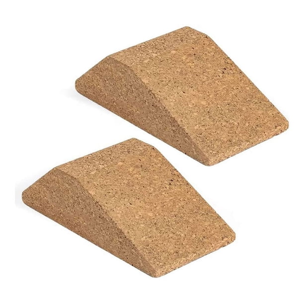 2Uds Bloque CuñA para Sentadillas Corcho Rampa Antideslizante Sentadillas, Plataforma para Sentadillas para Sentadillas Elevadas TalóN y Elevaciones Pantorrilla, Tablero Inclinado