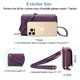 thumbnail image 4 of Peacocktion - Cartera Para Mujer, Tarjetero, Tarjetero, Rfid, Gran Capacidad, Bandolera, 2 Correas, Color Morado, 4 of 5