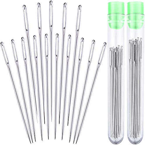 Large-eye Hand Sewing Needles 2.3 inches (60mm) 5 pcs and Big Eye ...