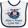 thumbnail image 3 of Inktastic Mimi and Poppy Love Me Grandchild Boys Baby Bib, 3 of 4