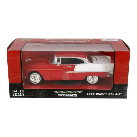 1955 Chevy Bel Air, Red - Showcasts 77229R - 1/24 Scale Diecast Model Car