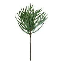 1Pc Artificial Pine Branches, Christmas Norfolk Pine Branches, Plastic Pines Springs Christmas Stems Picks, Greenery Faux Cedar Needles Branch for DIY Garland Wreath Home Vase Decor(Green,22.8x7.9")