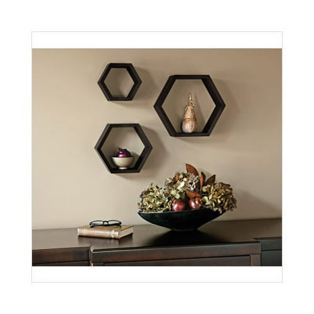 Net Aiden 3 Piece Hexagon Shelf Set In Black Com Departments