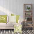 thumbnail image 5 of Decorative Throw Pillow Covers Set of 4 Geometric Design Linen Cushion Cover for Couch Sofa Living Room, 18x18 inches, Natural, Light Green, 5 of 9