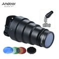 thumbnail image 2 of For Andoer Conical Snoot Light Modifier w/ 50 Degree  Color Filter Replacement for    Yongnuo Godox   Vivitar Photography On-camera Speedlite, 2 of 6