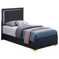 thumbnail image 3 of Marceline Wood Twin LED Panel Bed Black, 3 of 7