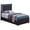 Black Engineered Wood Contemporary4, variant on LHKJ Twin Panel Bed with LED Lights, White