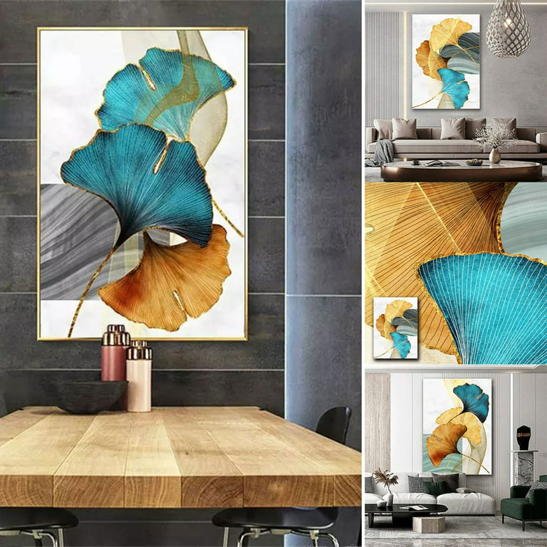 WOXINDA 3d Painting 5 Piece Picture Flower Vase Canvas Art Print Oil  Painting Living Room Paintings