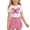 Purple, variant on Kid Young Girl Clothes Outfits Cute Sweet Bowknot Print T-Shirt + Bowknot Denim Skirt Summer Clothing Set Hot Pink 7-8Years