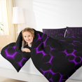thumbnail image 4 of Feelyou Neon Gradient Geometric Bedding Comforter Set, Purple Honeycomb Twin Comforter Sets, Teens Boys Girls Kids Reversible Bedding Set, Ultra Soft Home Decor, 2-Piece, 4 of 8