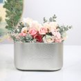 thumbnail image 1 of de metal Florero Chapado en luz Lujo Gran martillado Textura Cubo Contenedor para interior Exterior Porche delantero Patio Mesa cubierta Argenta S Soledad macetas, 1 of 8