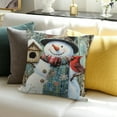thumbnail image 3 of Patifu Christmas Pillow Covers Snowman Snowflake Decorative Outdoor Throw Pillow Covers Winter Pillow Cases  Cushion Covers for Couch Sofa Bed Home Winter Decor  20x20in, 3 of 5