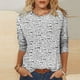 thumbnail image 4 of Xuyuer 3/4 Sleeve Round Neck Top - Women's Versatile 3/4 Sleeve Casual Shirt for Layered Spring Outfits, Transitional Season Styling & Effortless Daily Wardrobe Essential, 4 of 8