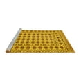 thumbnail image 2 of Ahgly Company Machine Washable Indoor Square Persian Yellow Traditional Area Rugs, 7' Square, 2 of 4