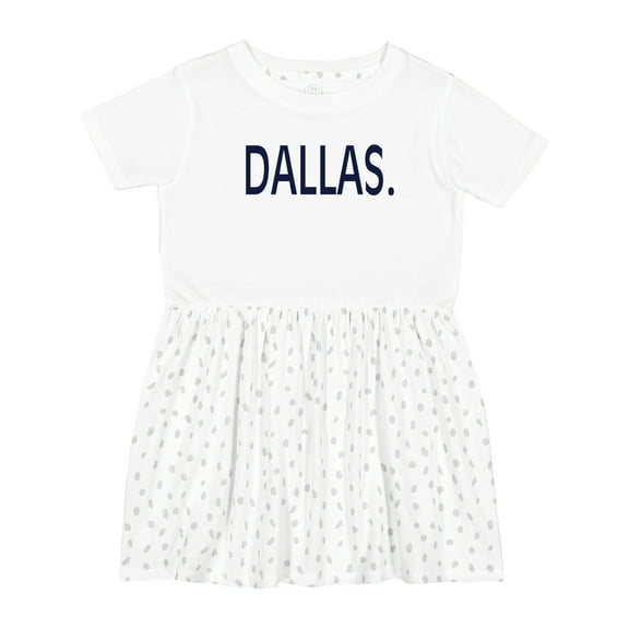 Inktastic Dallas in Blue Text Girls Toddler Dress