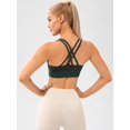 thumbnail image 4 of SURJDE Women's Strappy Sports Bra Medium Support Workout Training Top, 4 of 6