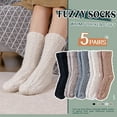 thumbnail image 4 of Womens Fuzzy Socks Fluffy Warm Slipper Winter Comfy Thermal Cozy Plush Sleep Home Cabin Socks, 4 of 6