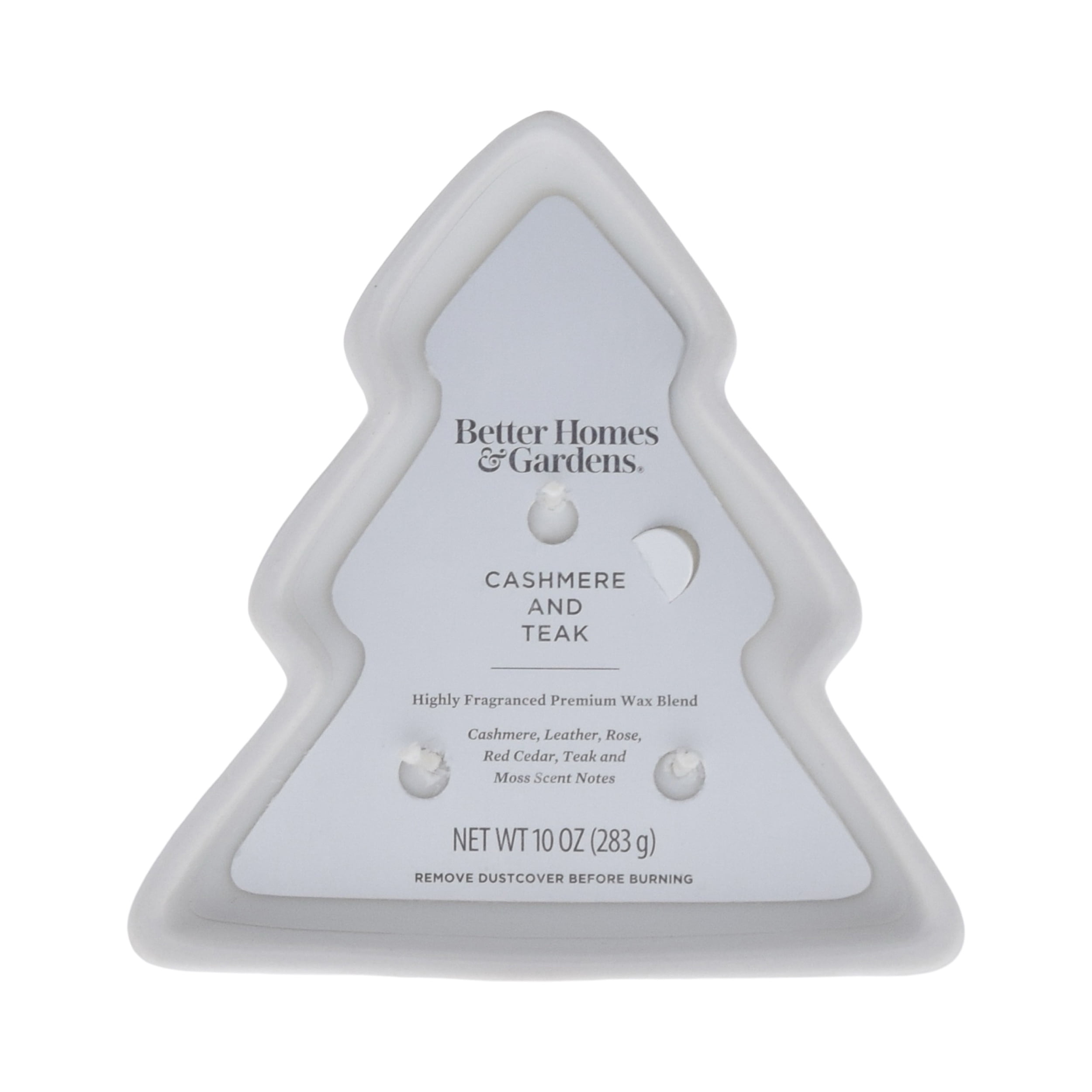 Better Homes & Gardens Cashmere Teak Scented 3 Wick Ceramic Tree Dish Candle 10oz
