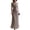 19# Khaki, variant on A Line Pleated V Neck Bridesmaid Dress for Wedding Sleeveless Split Chiffon Long Formal Party Gown Black L