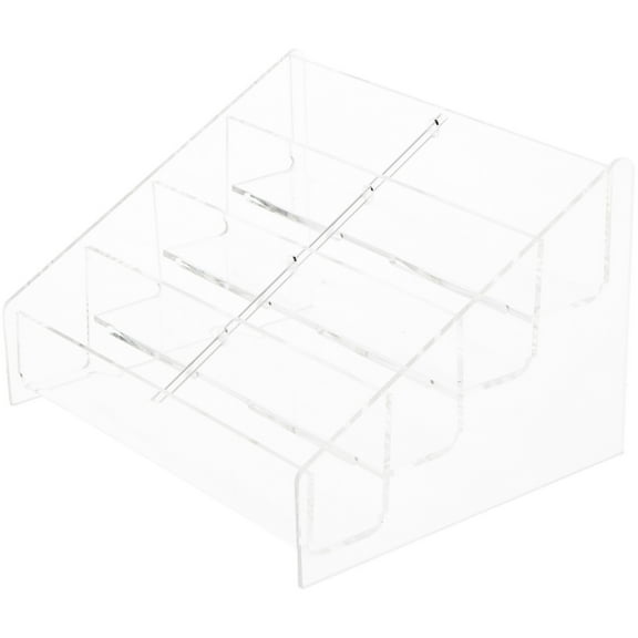 Plymor Clear Acrylic 8-Pocket Business Card Holder & Display (Horizontal) 4.75" H x 8" W x 6.25" D