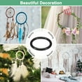 thumbnail image 6 of Uxcell 50-Pack Dream Catcher Rings,1.5 Inch Plastic Macrame Wreath Floral Round Rings for DIY Wedding Wreath Black 0.2 Inch, 6 of 6