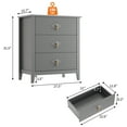 thumbnail image 3 of Fluted Dresser for Bedroom 27.5" Wide, Storage End Table Nightstand Fluted Dresser 3-Drawer Bedside Tables,Modern Chest of Drawers, Storage Organizer Cabinet for Living Room, Hallway, Entryway, 3 of 9