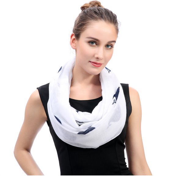 Whale Print Infinity Scarf
