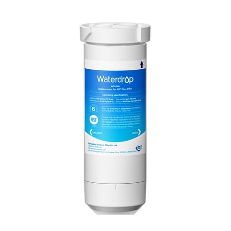 Waterdrop XWF Refrigerator Water Filter Replacement for GE® XWF (WR17X30702) NSF 42 & 372 Certified 1 Filter (not XWFE)