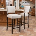 thumbnail image 1 of William Fabric Backed Barstool (Set of 2)-Dark BEIGE LINEN, 1 of 7