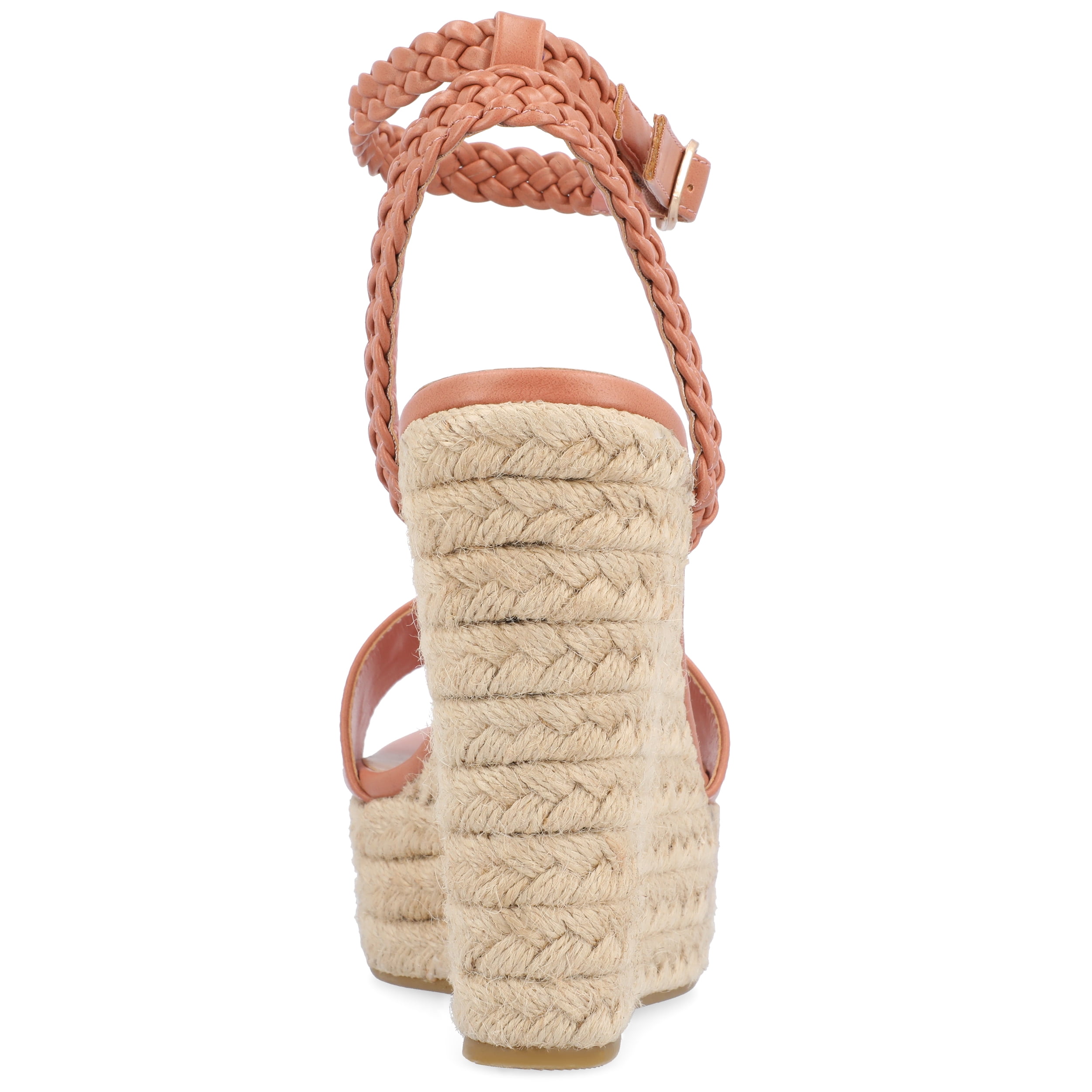 Journee Womens Andiah Buckle Espadrille Wedge Sandals
