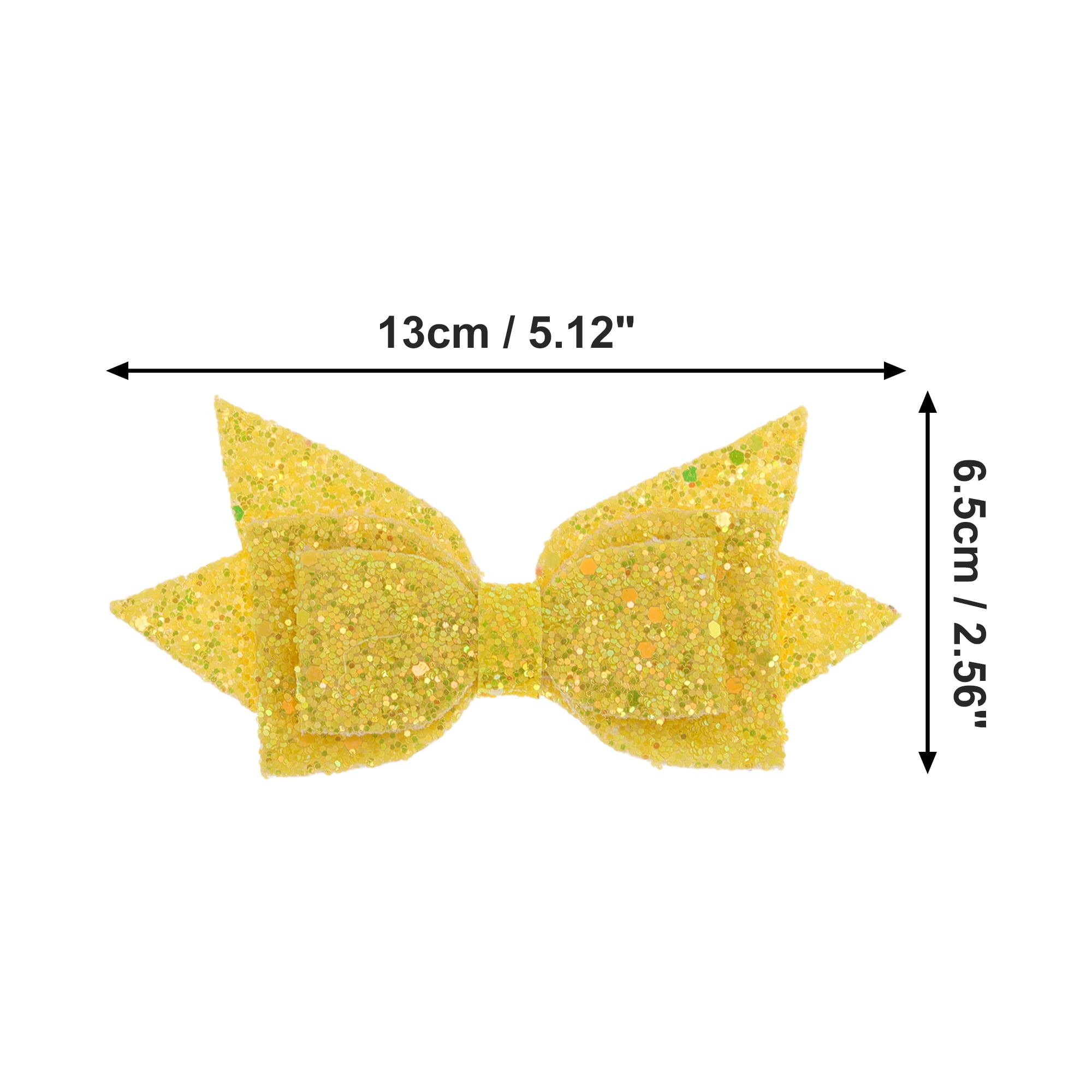 Unique Bargains 1Pc Shiny Bow Home Decoration Drinkware Accessory Yellow