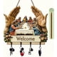 thumbnail image 3 of Llavero de pared navideño de la Natividad, organizador de llaves con dijes para la entrada del hogar, arte de pared para ocasiones religiosas de Jesús y sus discípulos, llavero rústico con 4 ganchos d, 3 of 7