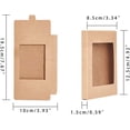 thumbnail image 2 of 30 paquetes de cajas de papel kraft de 5x3x0.6 pulgadas para repostería con ventana de PVC transparente, ideales para dulces, galletas y otras artesanías., 2 of 9
