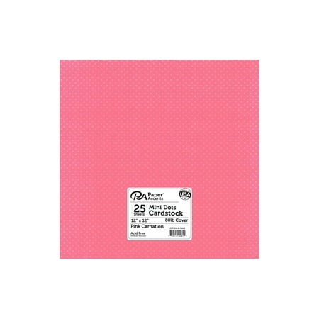 UPC: 0740512104611 | Paper Accents Mini Dot Cardstock 12 x 12  80lb Pink Carnation 25pc
