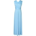 thumbnail image 2 of FYMNSI Women Transformer Evening Long Prom Dress Infinity Floor Length Dresses for Bridesmaids Multiway Wrap Convertible Dresses Light Blue XL, 2 of 5