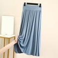 thumbnail image 6 of OSOLU Solid Color Women Full Length Skirt A-Line Umbrella Skirt Mid-Length Skirt Lovely Skirts, 6 of 6