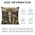 thumbnail image 5 of Chilfamy Square Throw Pillow Covers Forest Mushrooms Green Leaves Pillow Cases Decorative for Home Bedroom Sofa Meadow Floral Butterfly Dragonfly Painting Pillowcases  White, 5 of 5