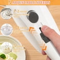 thumbnail image 4 of 300W Hand Mixer Electric Handheld, 5 Speed Lightweight Kitchen Blender, Turbo Boost/Self-Control Speed Hand Held Beater Mixer with 4 Stainless Steel Whisks for Baking Cakes Eggs Cream, White, 4 of 5