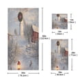 thumbnail image 3 of 3 Piece Bath Towels Set Bath Towel, Hand Towel and Face Towel for Bathroom, Gym, Hotel Snowy Winter, 3 of 8