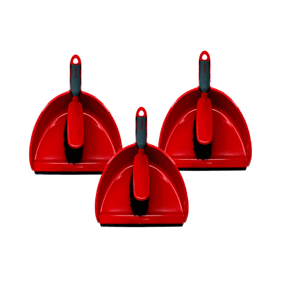 O-Cedar Snap-On Dust Pan & Brush Set - 3 Pack