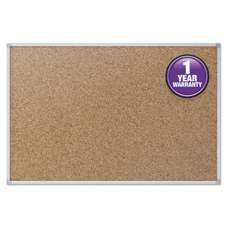 Mead Cork Bulletin Board, 96 x 48, Silver Aluminum Frame -MEA85364