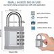 thumbnail image 3 of Locker Lock, 4 Digit Combination Padlock, Re-settable Combo Lock For Gym, School And Employee (sliver), 3 of 4