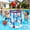 Blue, variant on AMTPM Pool Basketball Hoop, 2-in-1 Floating Pool Toys Ring Games with 4 Balls 12 Rings and Pump,  Outdoor Swimming Pool Basketball Games Water Play Toy Family Party for Kids Adults Age 3-12 (Blue)
