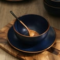 thumbnail image 4 of Stone Lain Brasa Modern Stoneware 16 Piece Dinnerware Set, Service for 4, Blue, 4 of 8