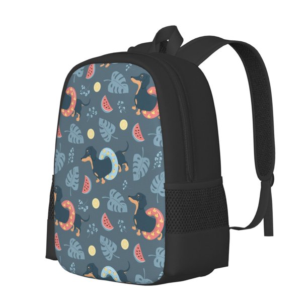 Easygdp Watermelons Dachshunds Mochila de Gran Capacidad Minimalista Ideal para Escuela, Viajes y Uso Diario