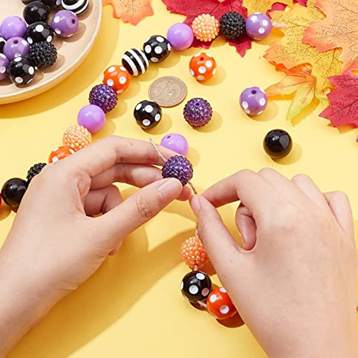 Chunky Halloween Beads, Chunky Beads, 20mm Beads for Jewelry Making, C