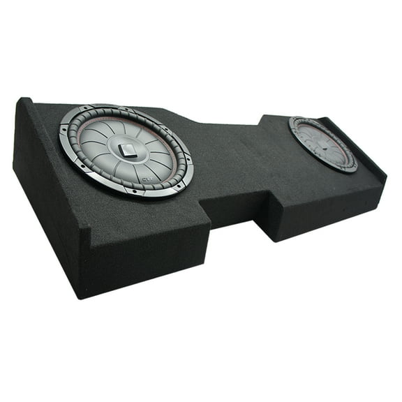 2014 - 2018 GMC Sierra Crew Cab Kicker CompVT CVT10 Dual 10" Sub Box 2 Ohm