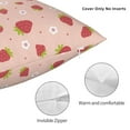 thumbnail image 3 of Yiaed Strawberries Print Pillow Covers Super Soft Decorative Square Throw Pillow Covers Case Cushion Covers for Sofa Couch Bedroom Car Decor（No pillow core）-12"x12", 3 of 7