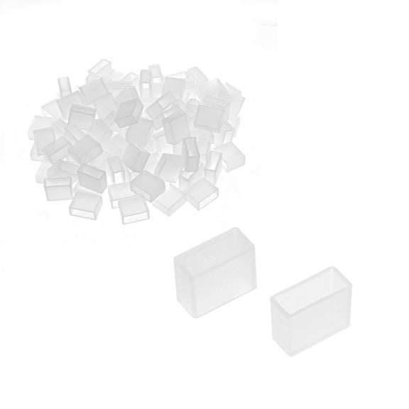 100pcs Silicone Plug Fit 3528 8mm Wide Tube End Cap Cover White